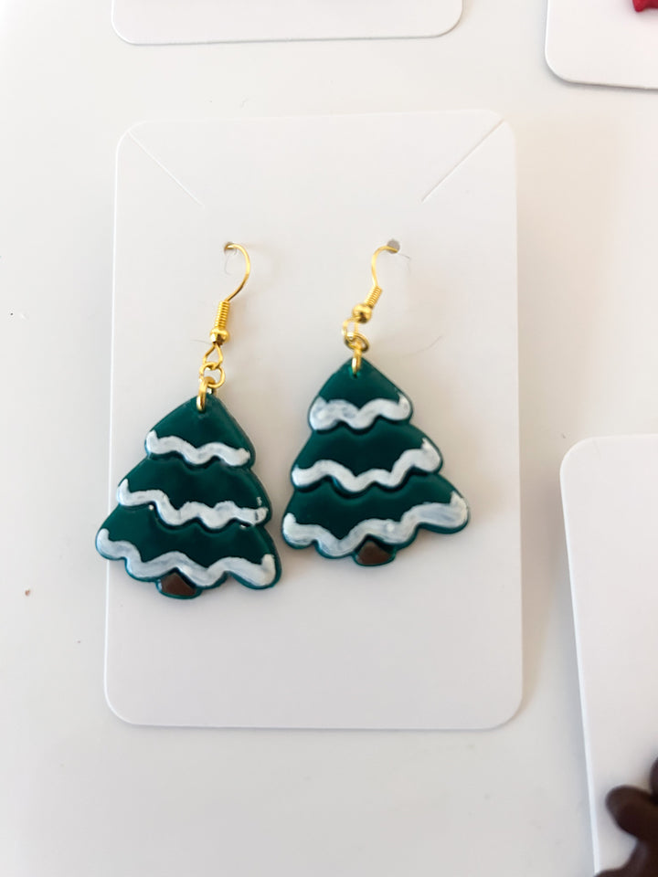 Handmade Clay Christmas Earrings