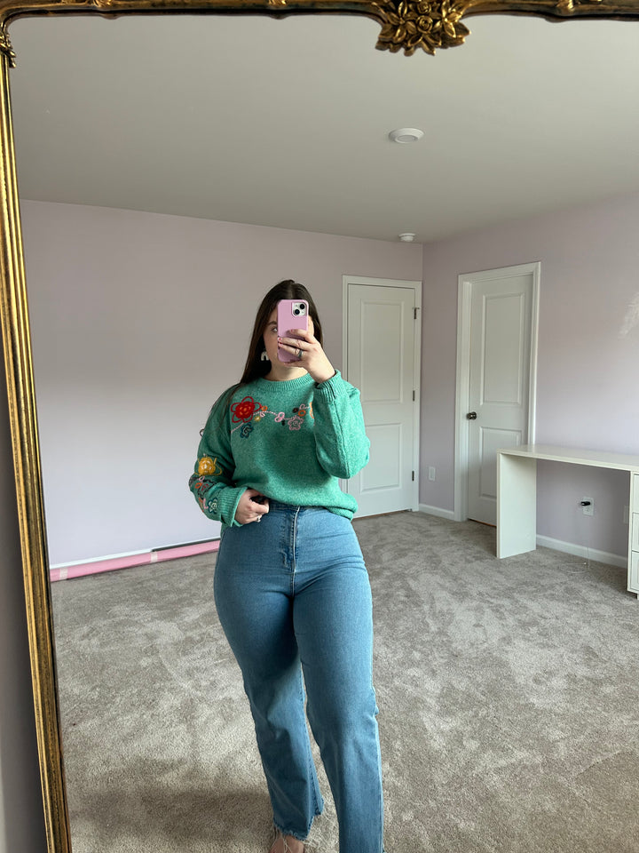 Wild & Free Embroidered Sweater