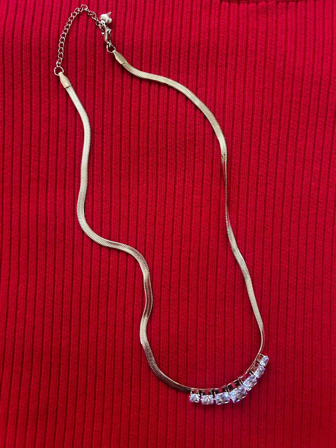 Diamond Snake Chain Necklace