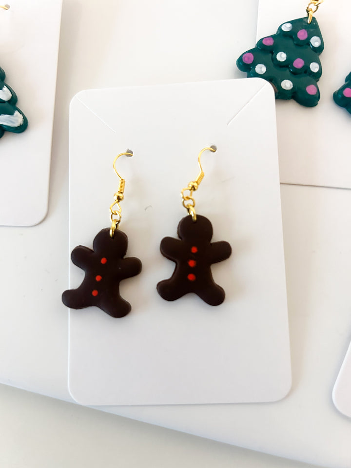Handmade Clay Christmas Earrings