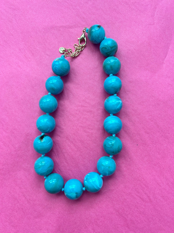 Turquoise Large Marble Necklace