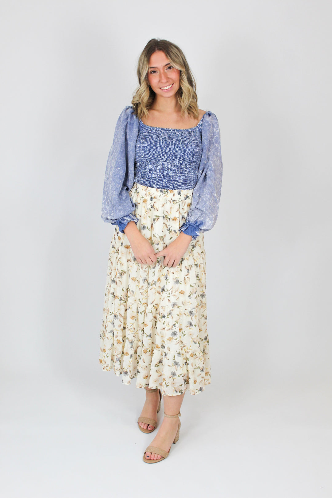 These Days Tiered Floral Skirt