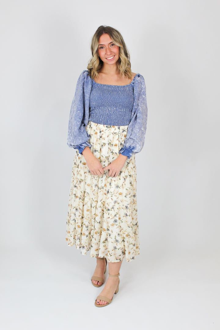 These Days Tiered Floral Skirt