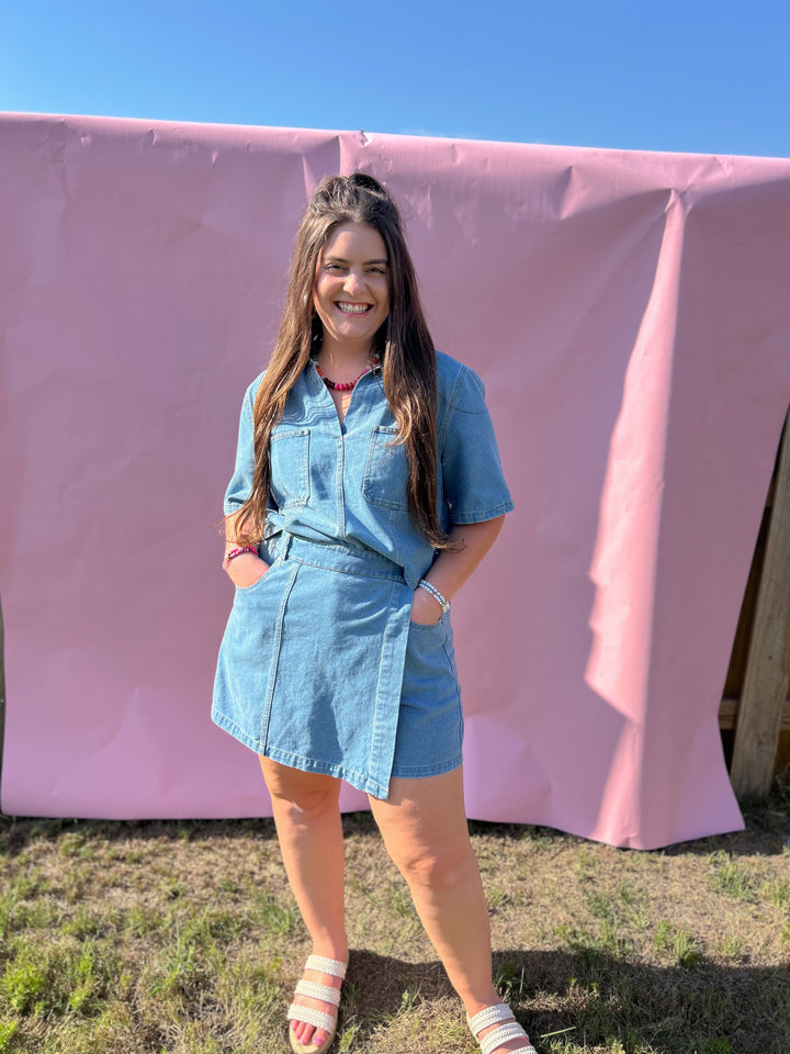 Baby Steps Denim Envelope Shorts