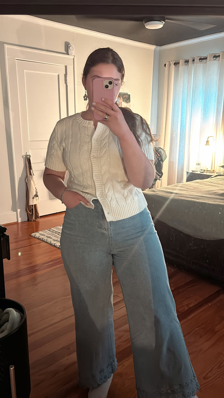 Perfect Cream Cardigan Top