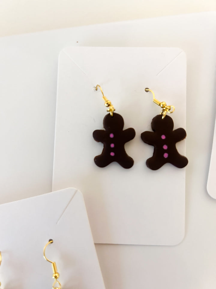 Handmade Clay Christmas Earrings