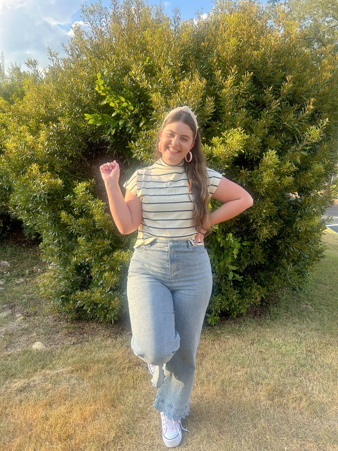 Draw The Line Striped Top