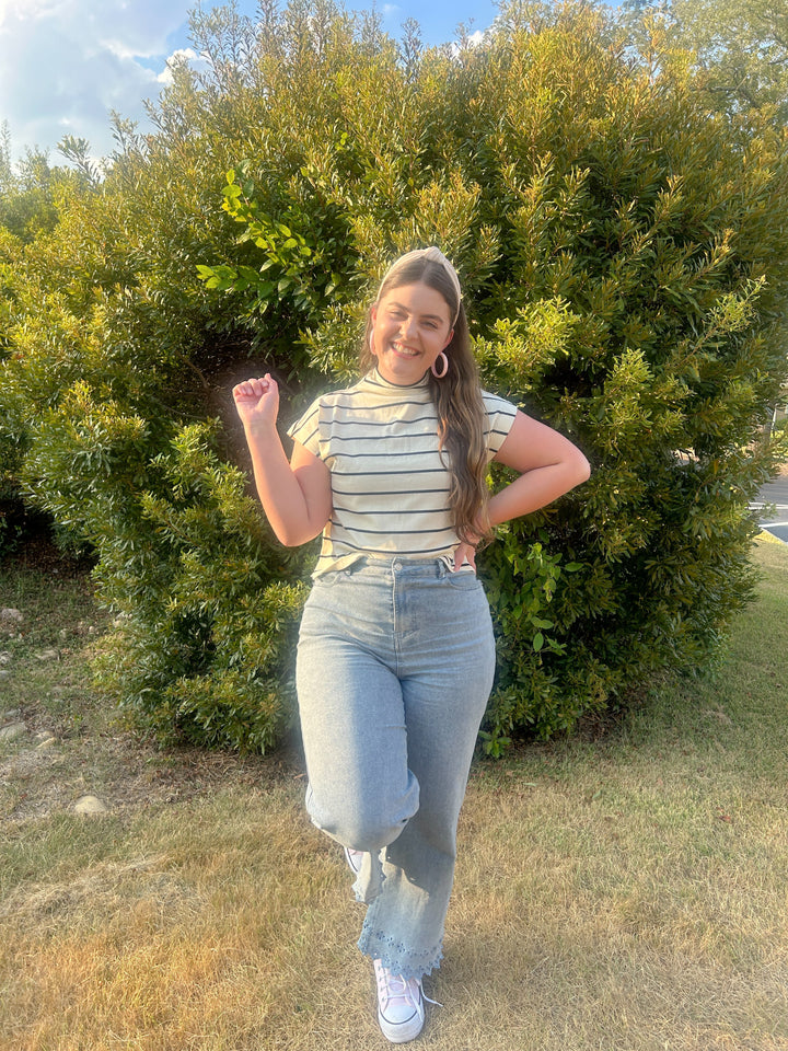 Draw The Line Striped Top