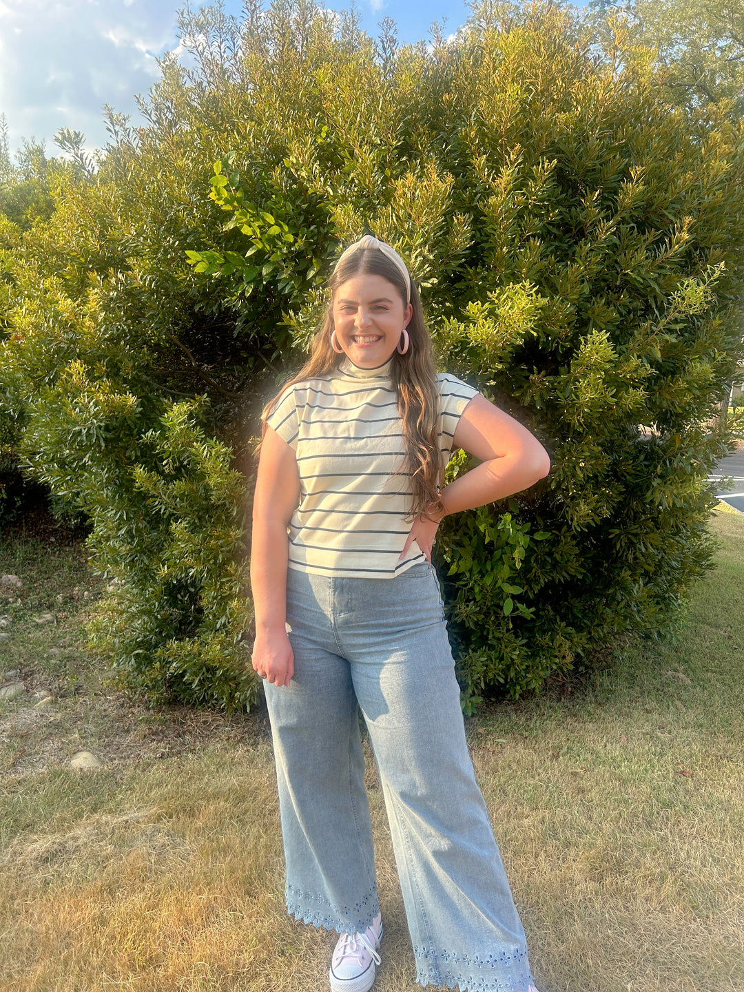 Draw The Line Striped Top