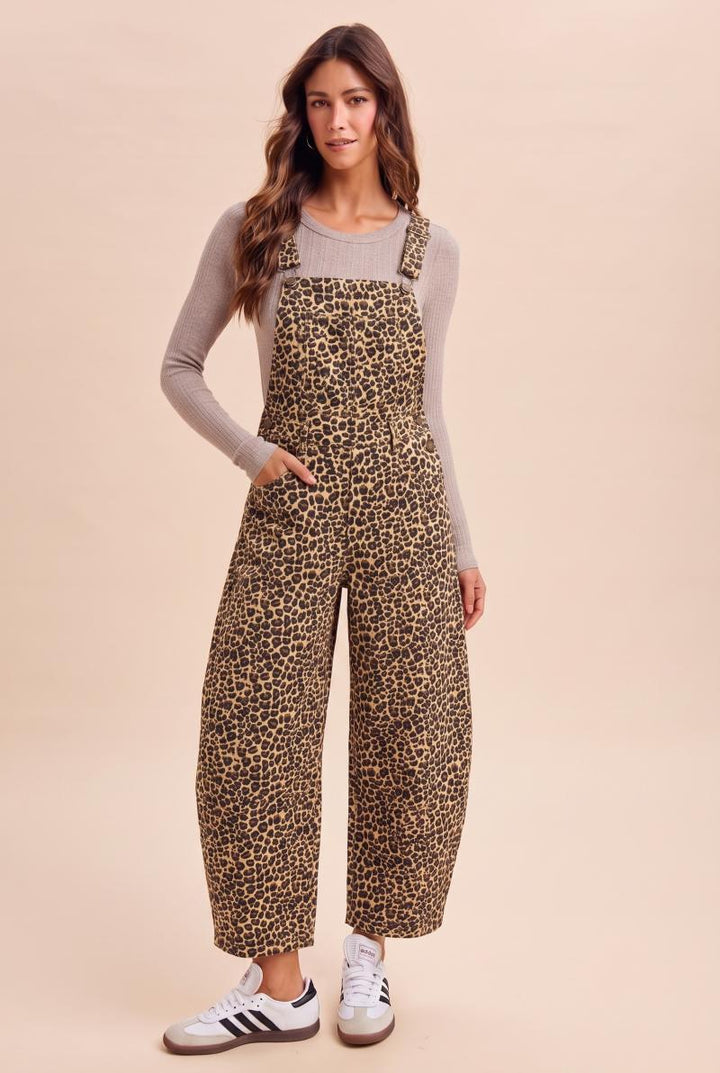 La La Leopard Overalls