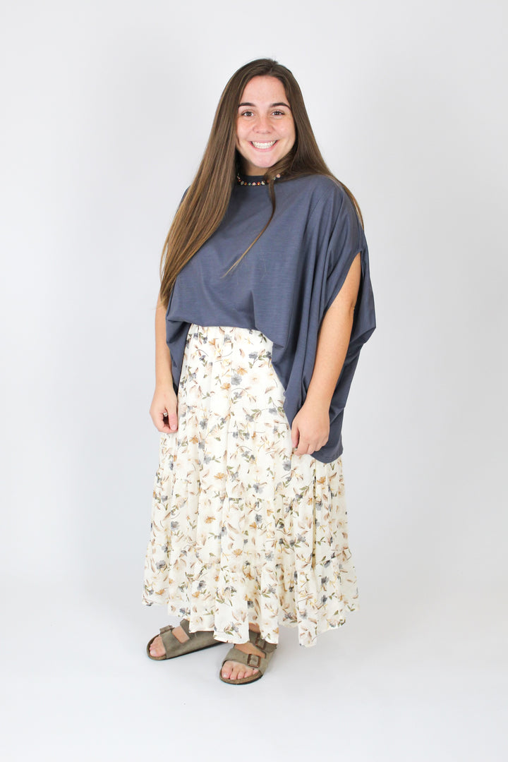 These Days Tiered Floral Skirt