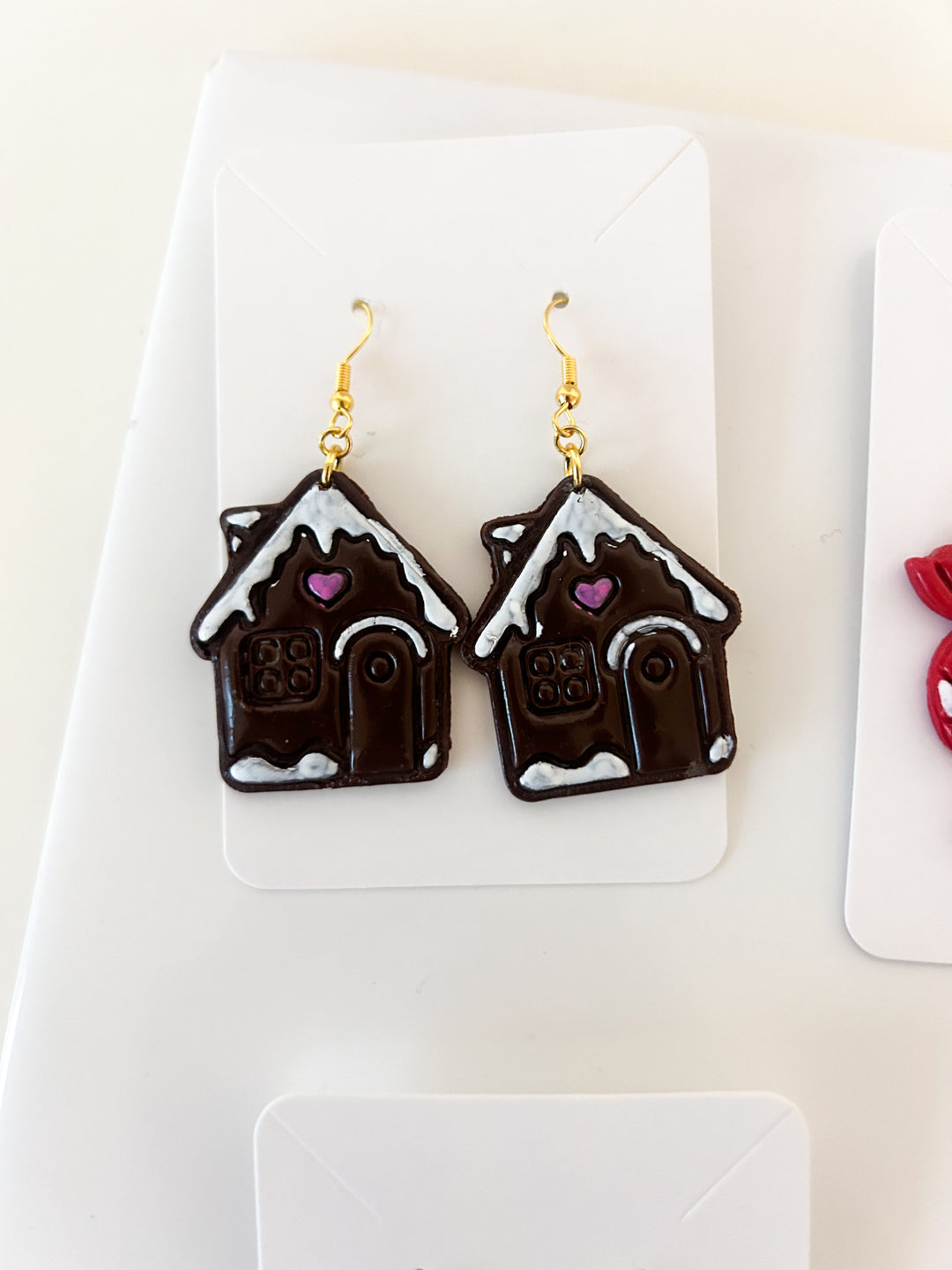 Handmade Clay Christmas Earrings