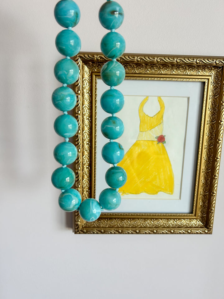 Turquoise Large Marble Necklace