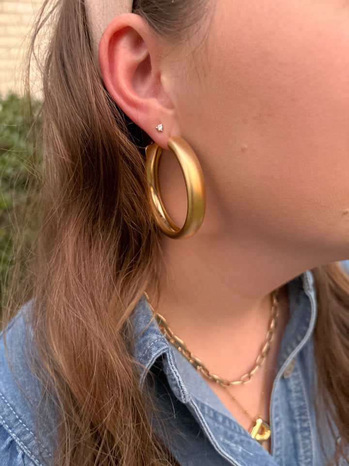 Sleek Metal Hoops