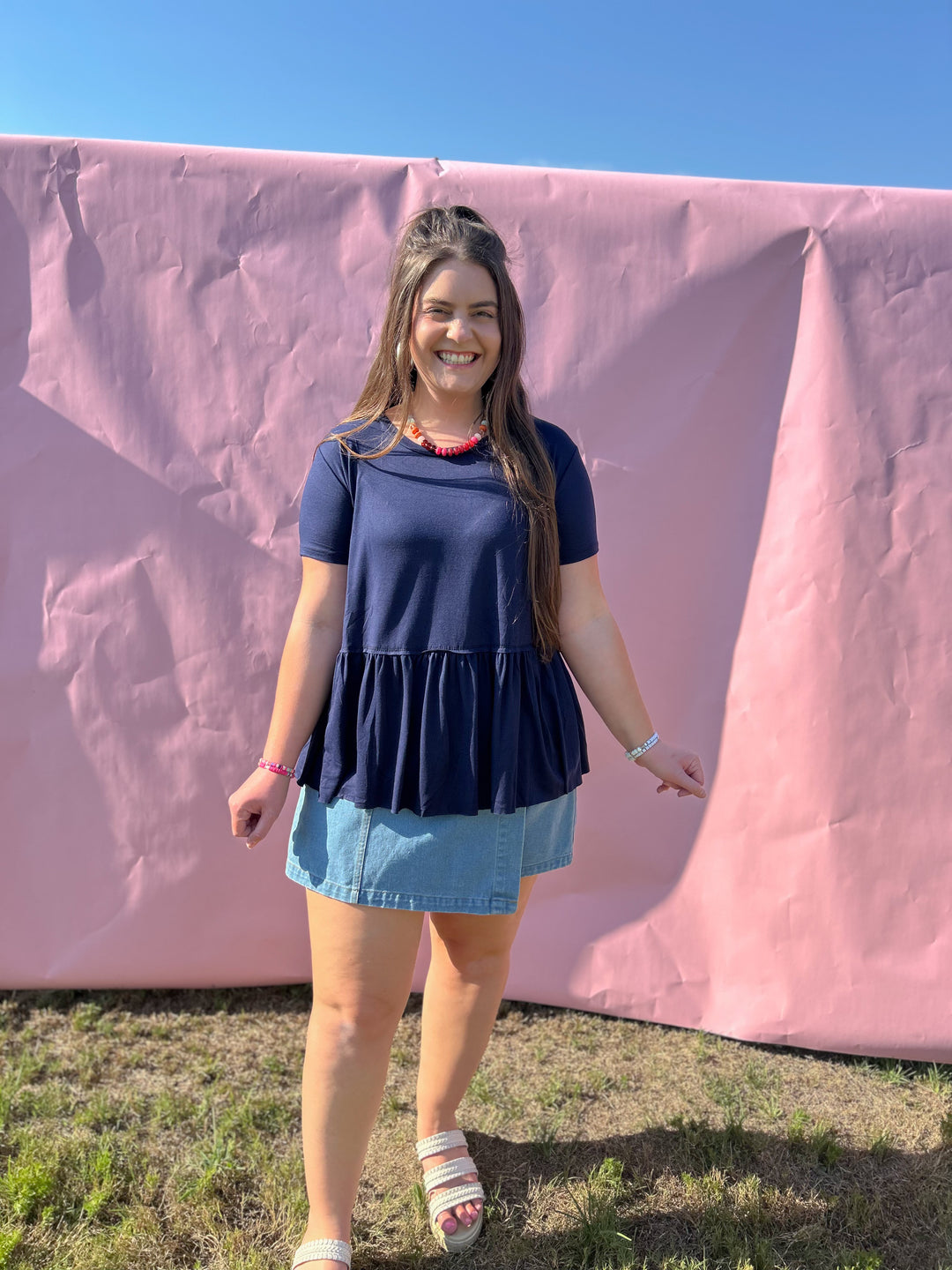 Baby Steps Denim Envelope Shorts