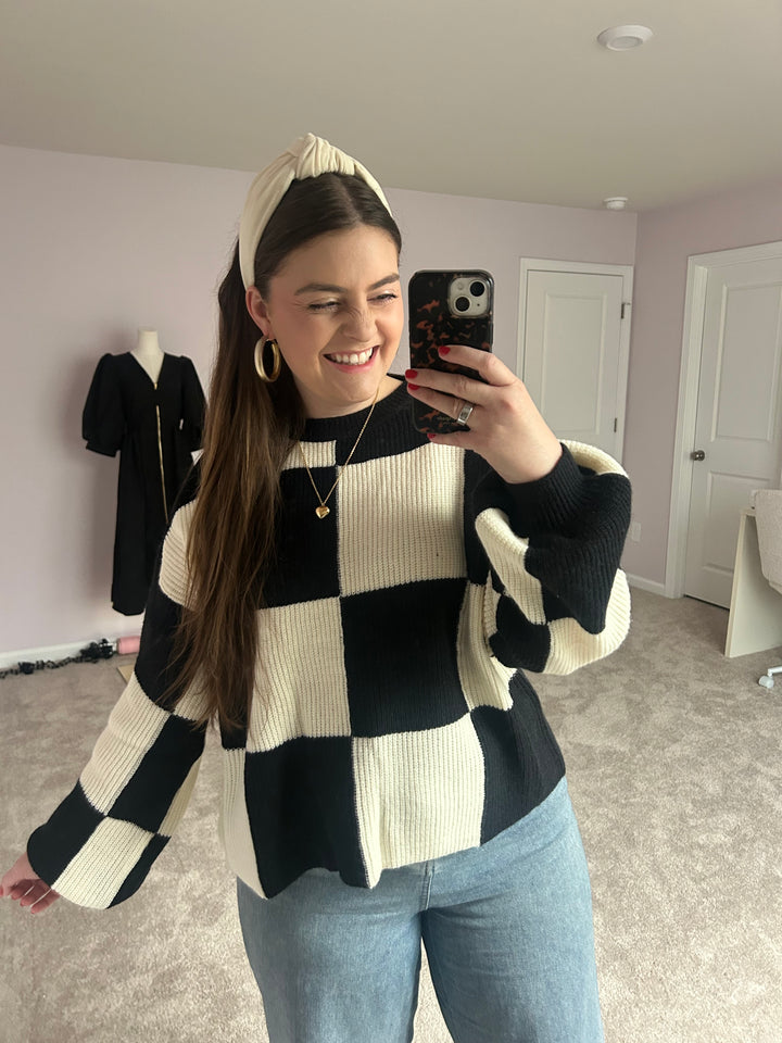 Good Things Checker Sweater
