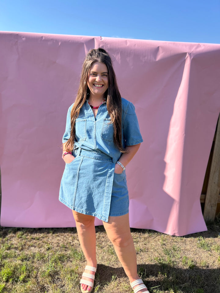 Baby Steps Denim Envelope Shorts