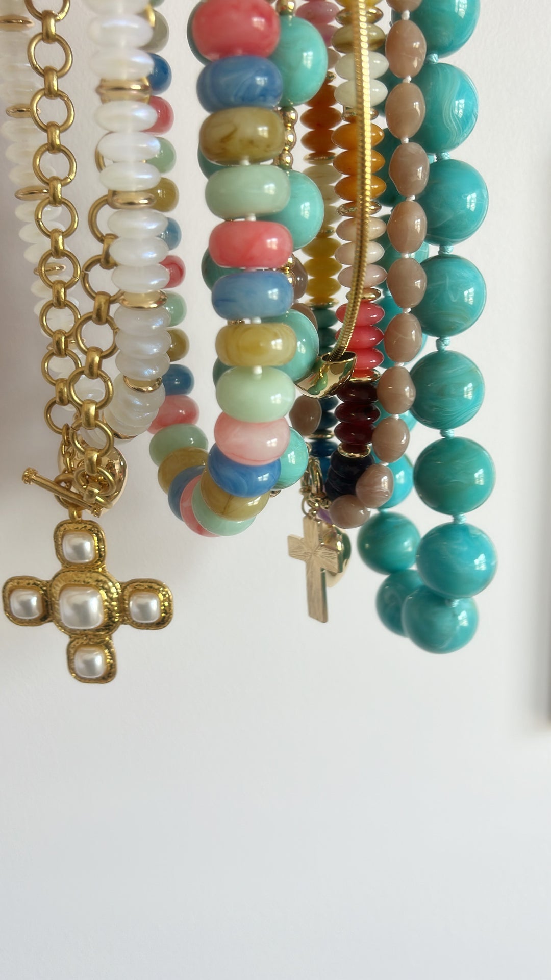 Beaded Puffy Heart Necklace