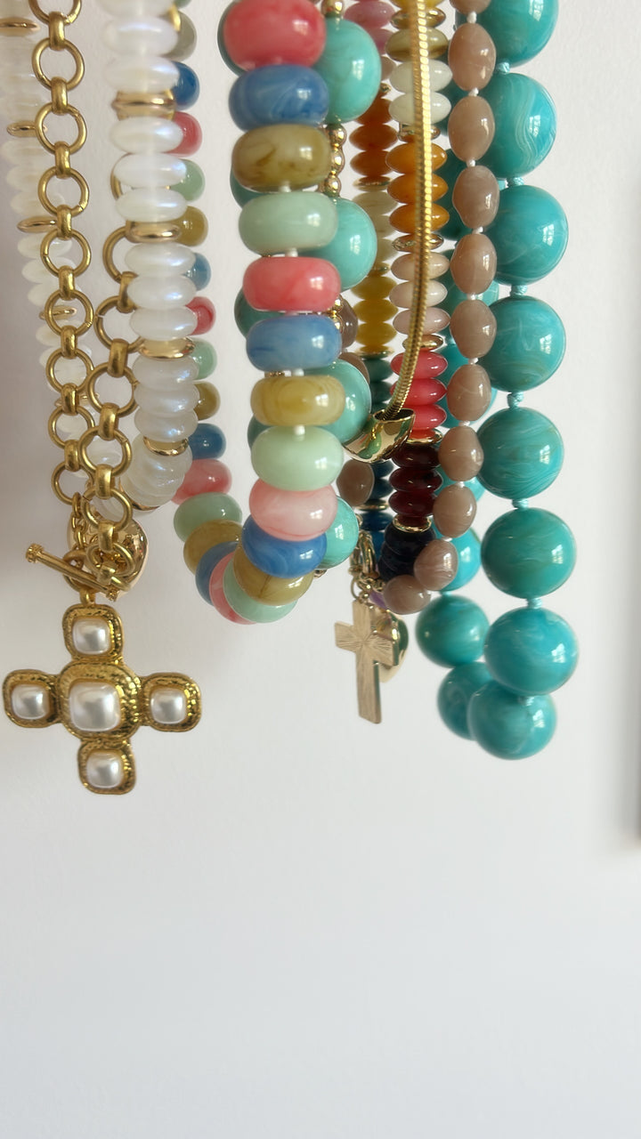 Beaded Puffy Heart Necklace