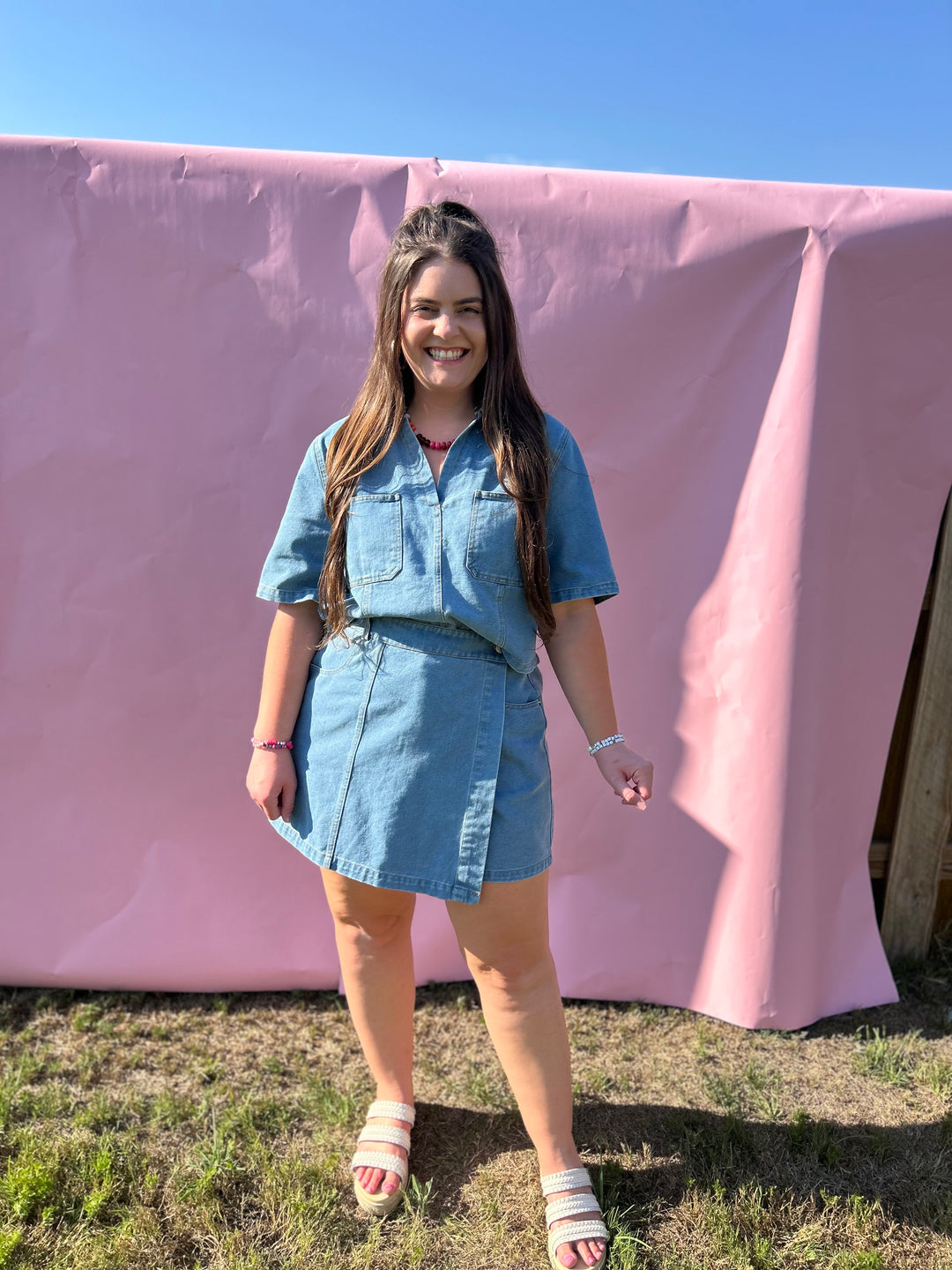 Baby Steps Denim Envelope Shorts