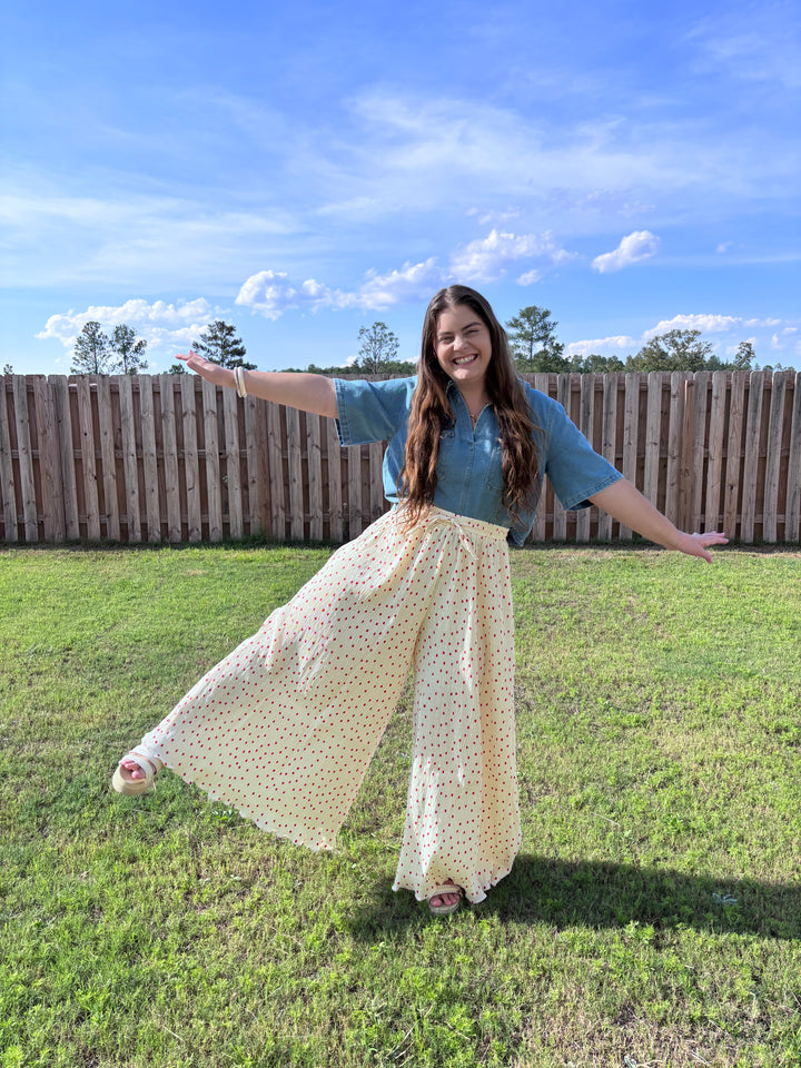 Cherry Pie Wide Leg Pant