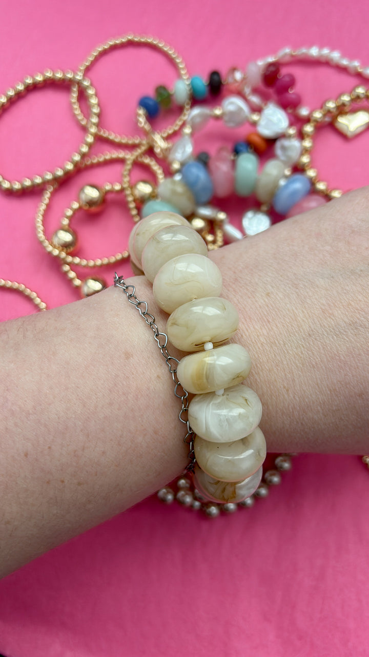 Beaded Marble Bracelets