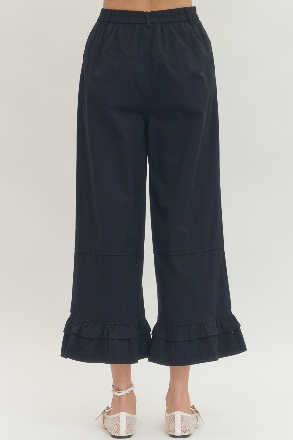 Black Ruffle Pants