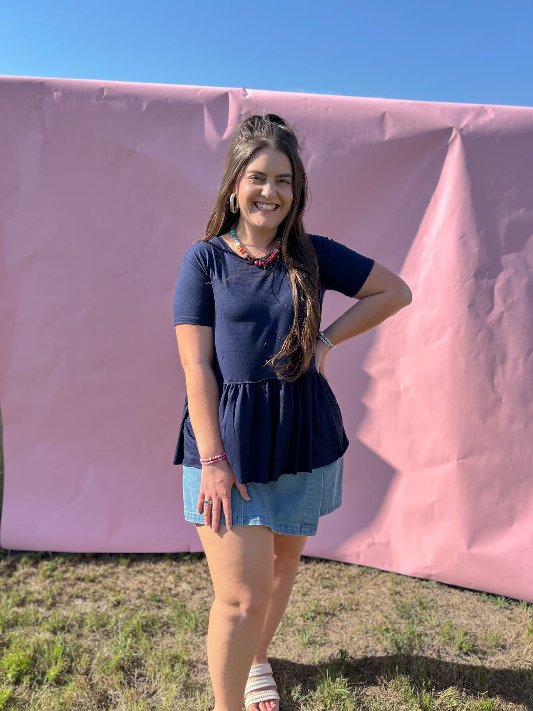 Baby Steps Denim Envelope Shorts