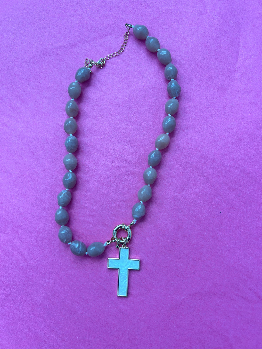 Beaded Cross Necklace