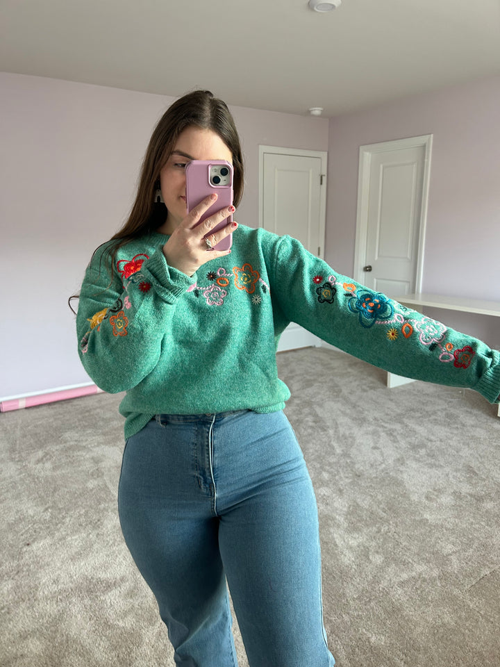 Wild & Free Embroidered Sweater