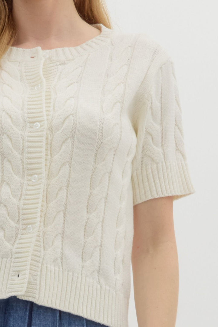 Perfect Cream Cardigan Top