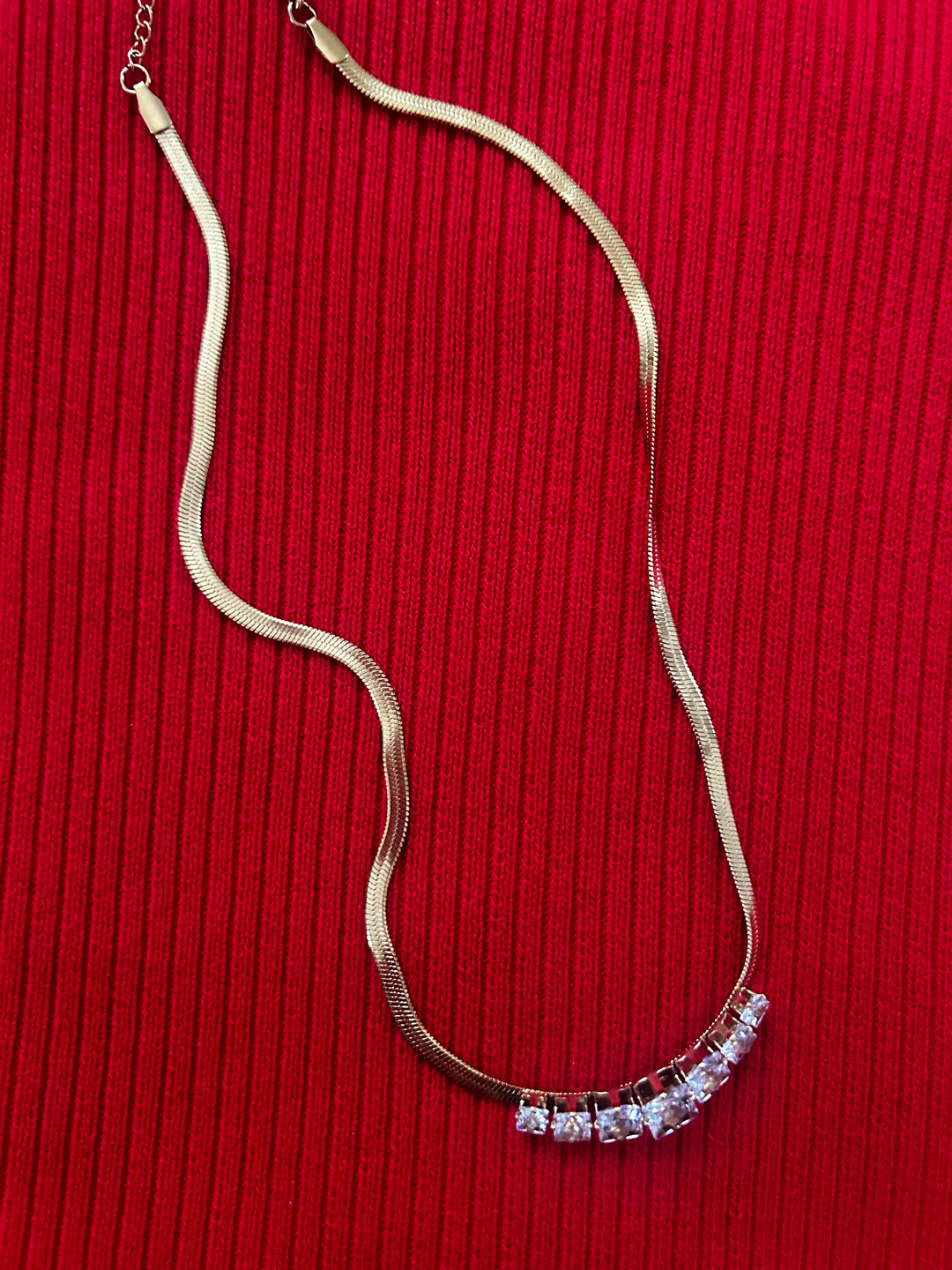 Diamond Snake Chain Necklace