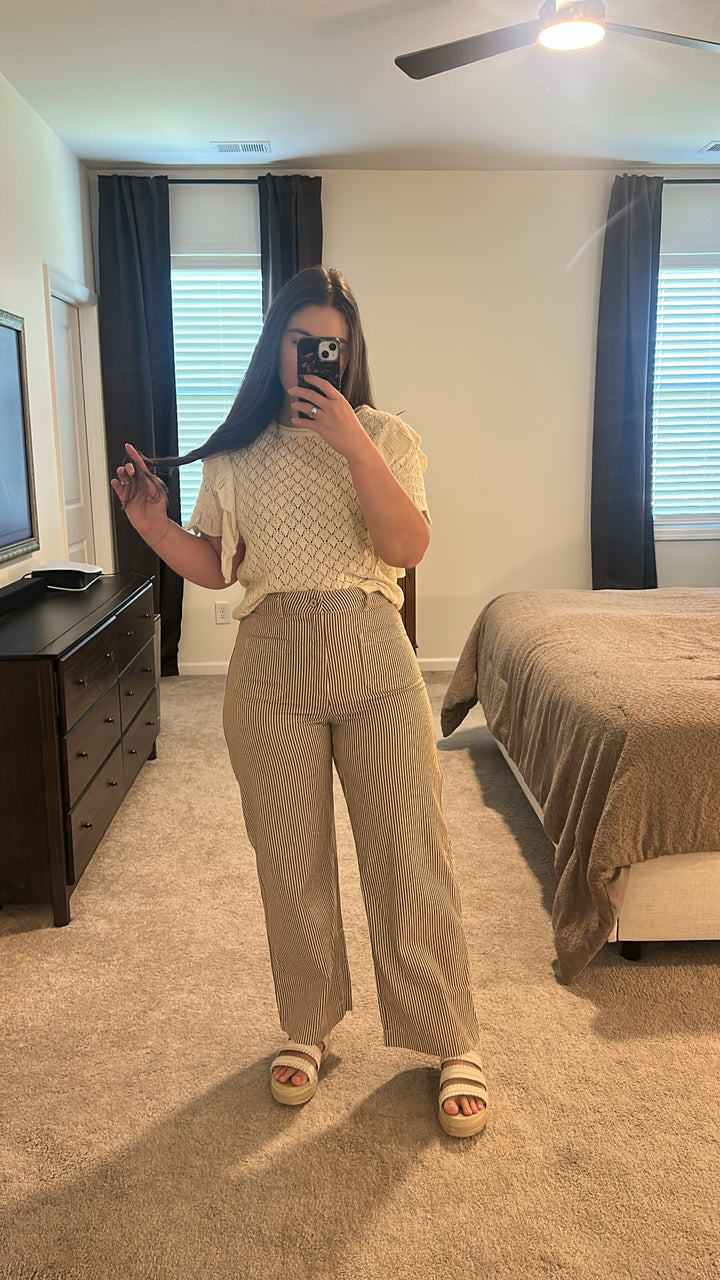 Vertical Stipe Jeans