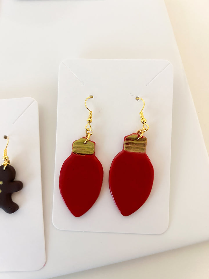 Handmade Clay Christmas Earrings