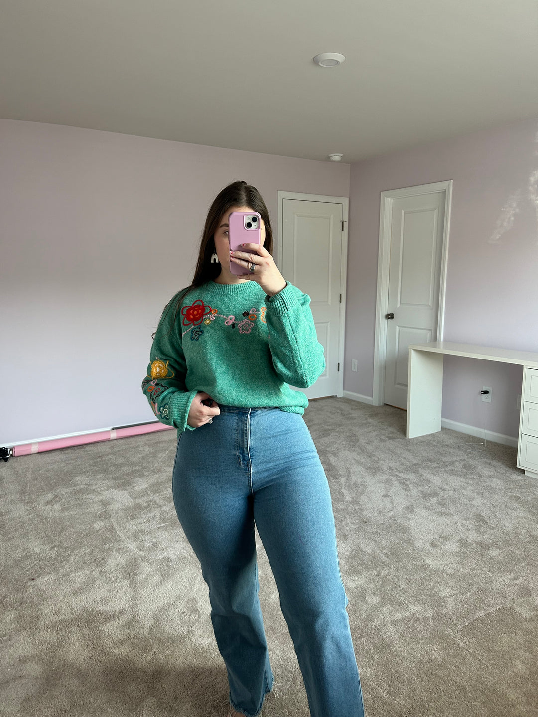 Wild & Free Embroidered Sweater