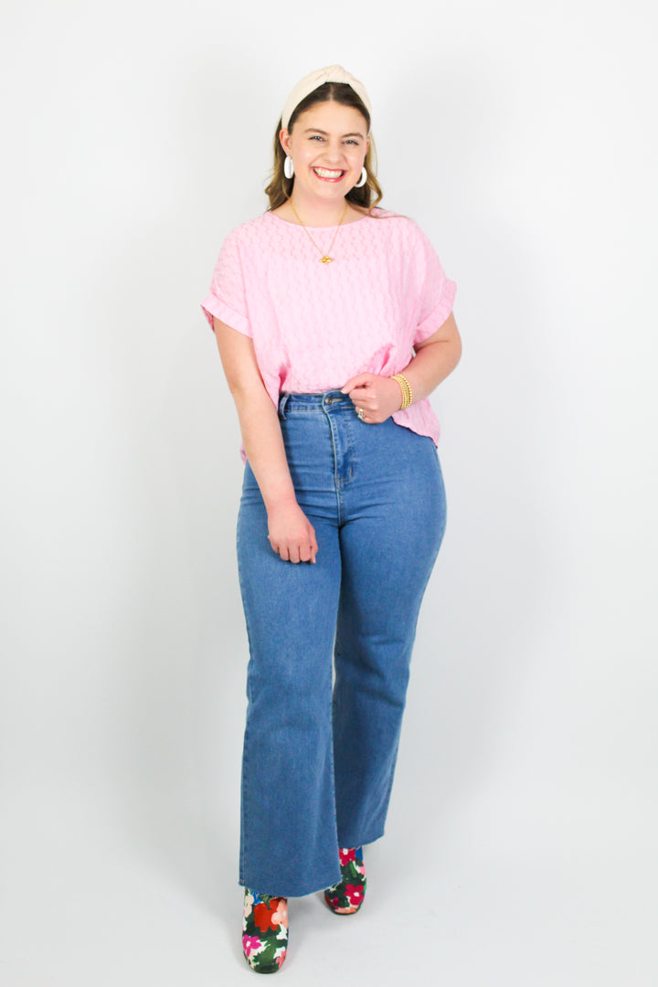 Bubblegum Textured Top