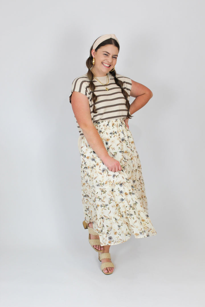 These Days Tiered Floral Skirt