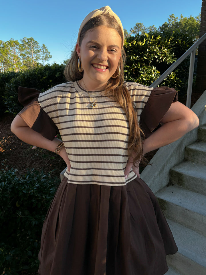 Chocolate Stripe Dress