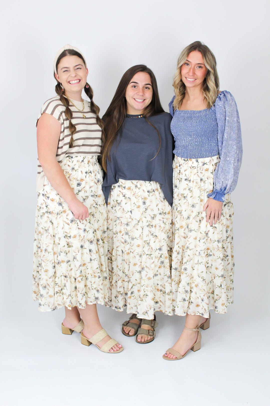 These Days Tiered Floral Skirt