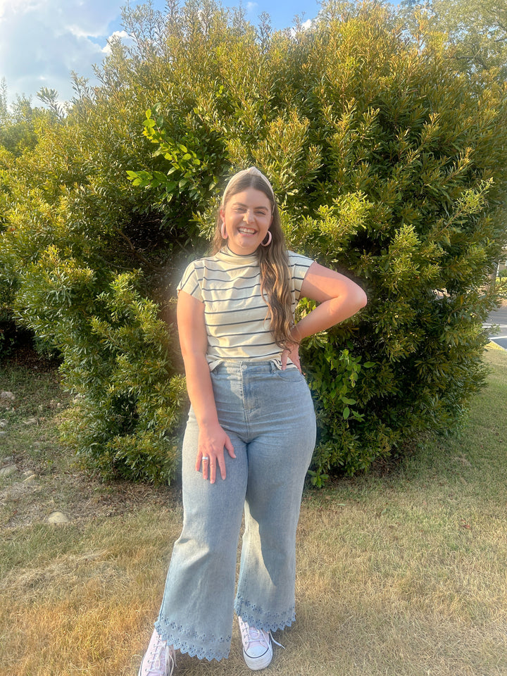 Draw The Line Striped Top