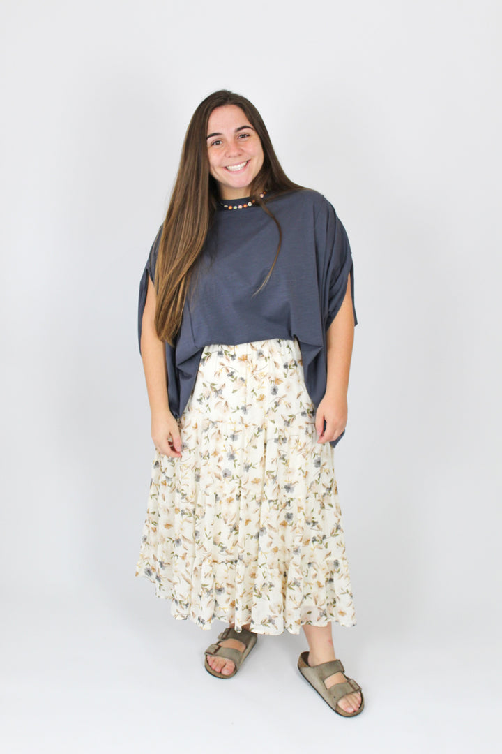 These Days Tiered Floral Skirt