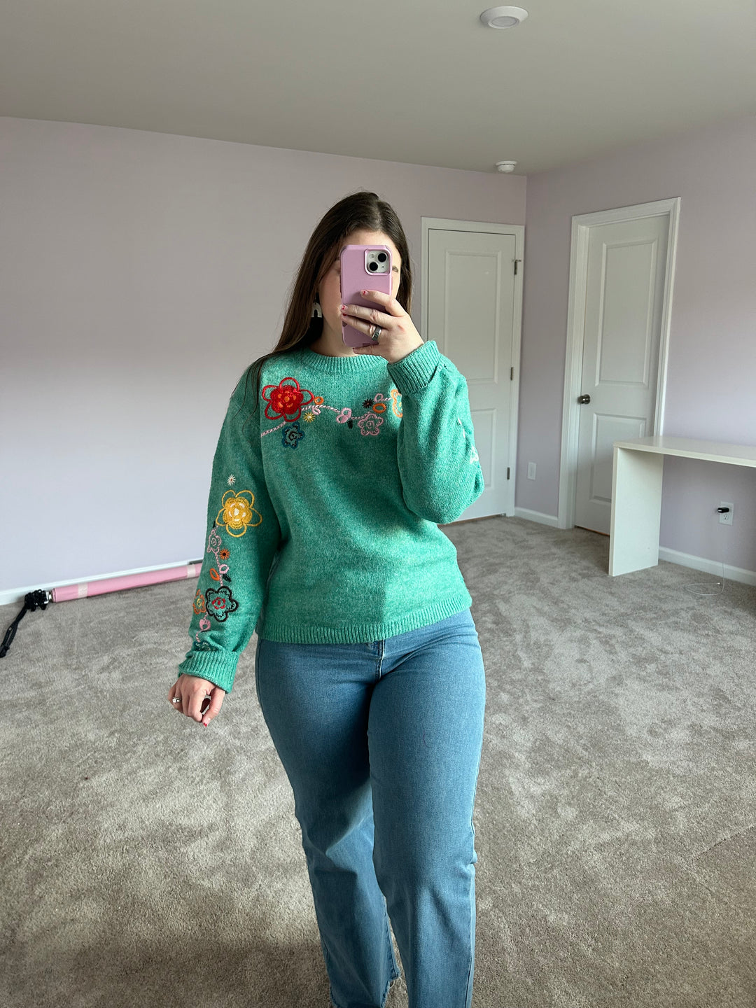 Wild & Free Embroidered Sweater