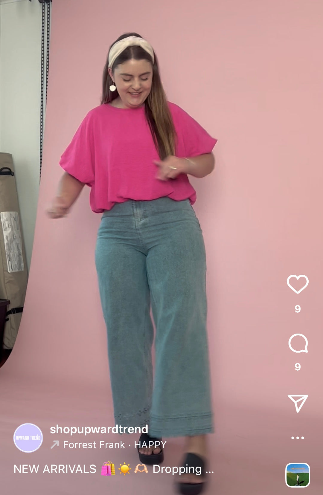 Pinky Pop Bubble Hem Top