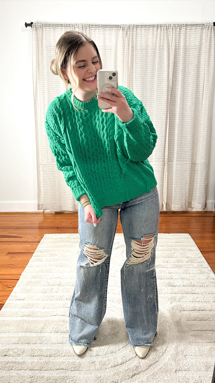 Enchanted Cable Knit Sweater