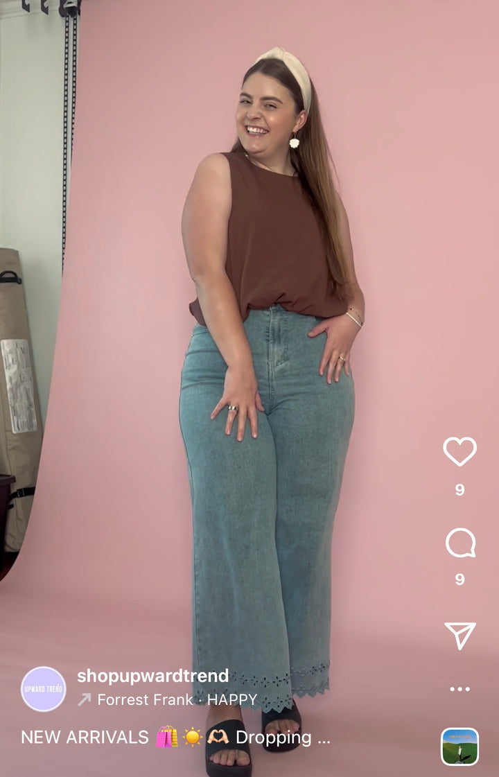 Espresso Bubble Hem Tank Top