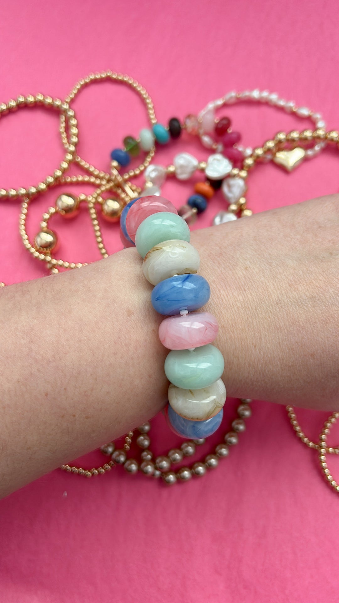 Beaded Marble Bracelets